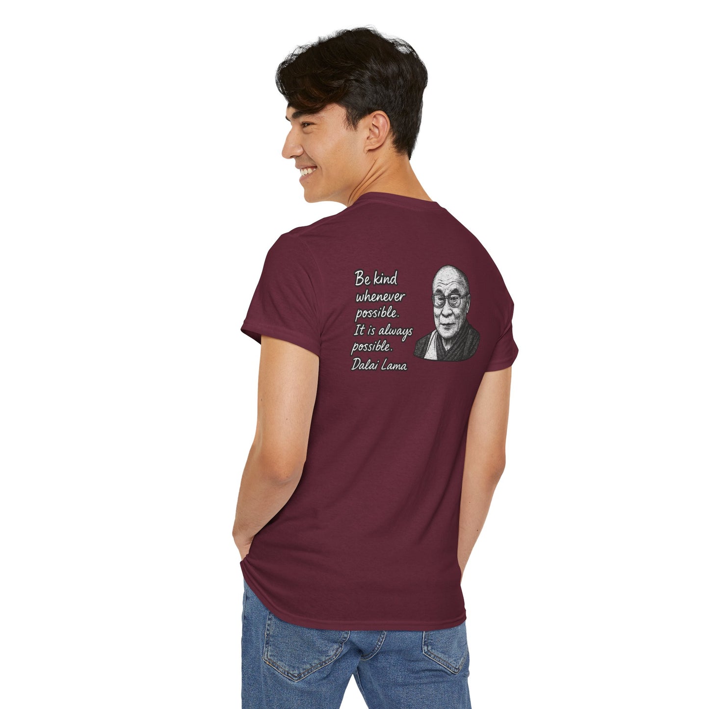 Do Good, Dalai Lama Quote Tee - Unisex Heavy Cotton T-Shirt, Motivational Shirt, Kindness Gift, Positive Vibes Clothing, Casual Wear