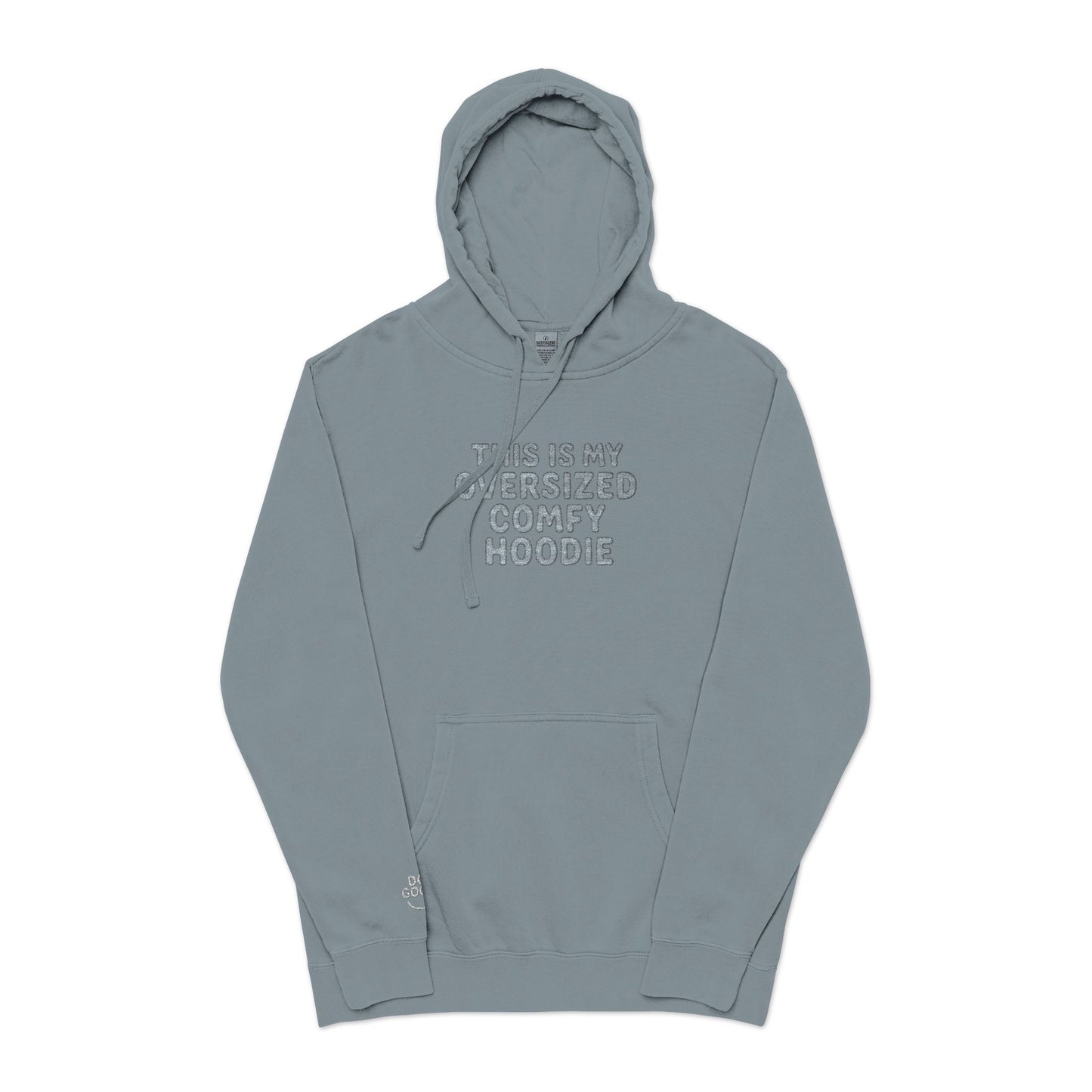 Oversized Comfy Hoodie, Pigment-Dyed Embroidered Do Good Hoodie