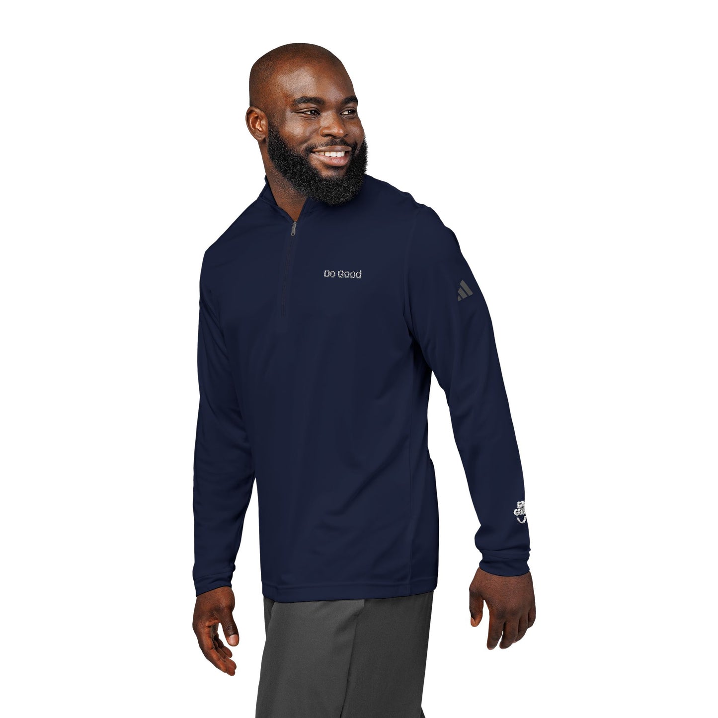 The Do Good Adidas® Quarter-Zip Do Good Pullover - Wear the Message to Inspire Kindness, One Small Act at a Time!