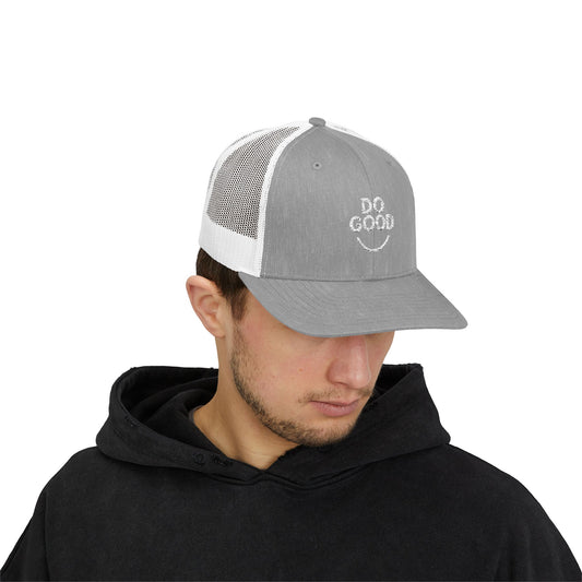 Embroidered Do Good Snapback Trucker Cap - Signature Design