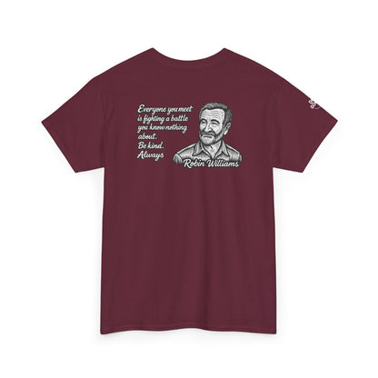 Do Good, Robin Williams Quote Tee - Unisex Heavy Cotton T-Shirt, Motivational Shirt, Kindness Gift, Positive Vibes Clothing, Casual Wear