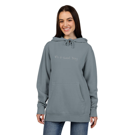 "It's a Good Day" Pigment-Dyed Embroidered Do Good Hoodie