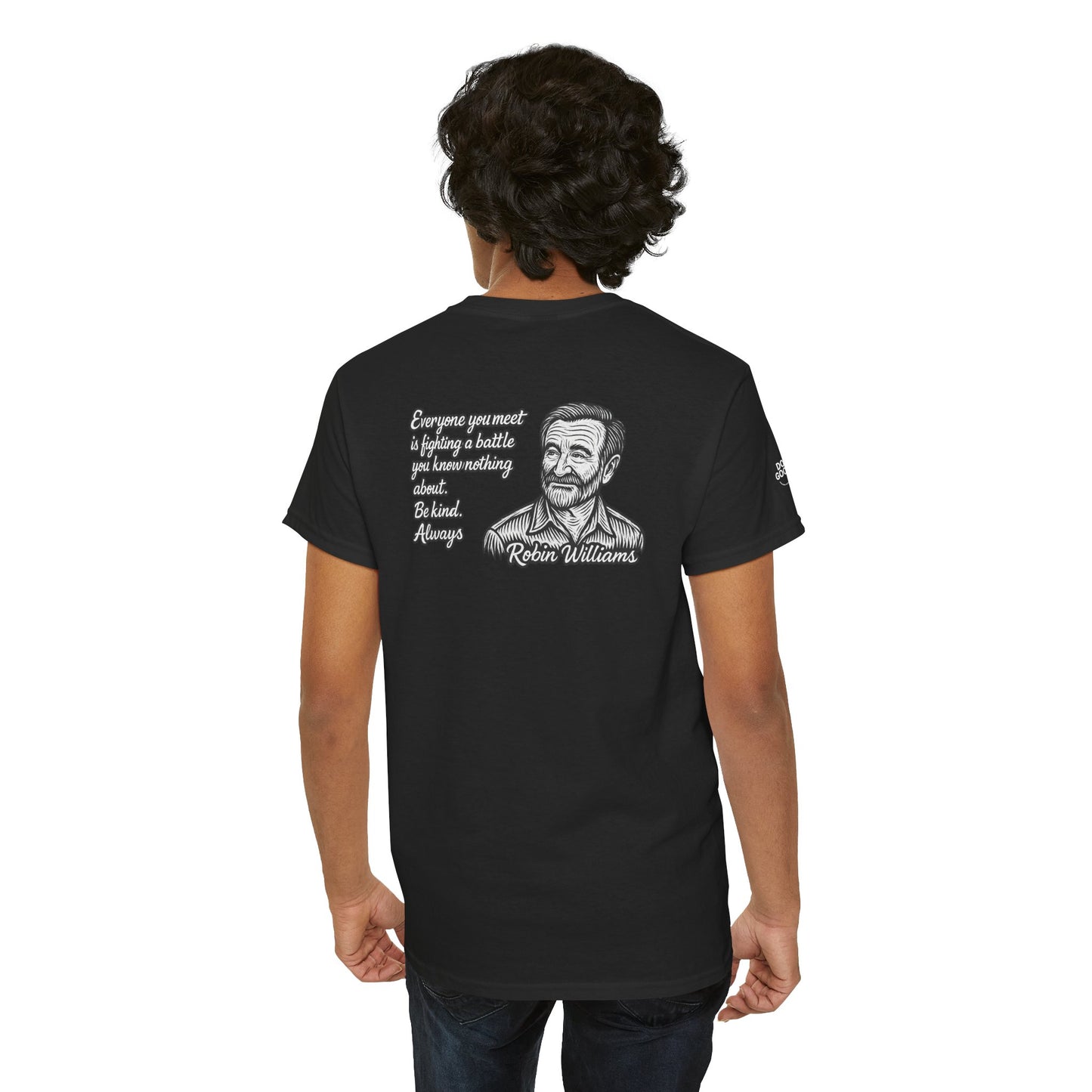 Do Good, Robin Williams Quote Tee - Unisex Heavy Cotton T-Shirt, Motivational Shirt, Kindness Gift, Positive Vibes Clothing, Casual Wear