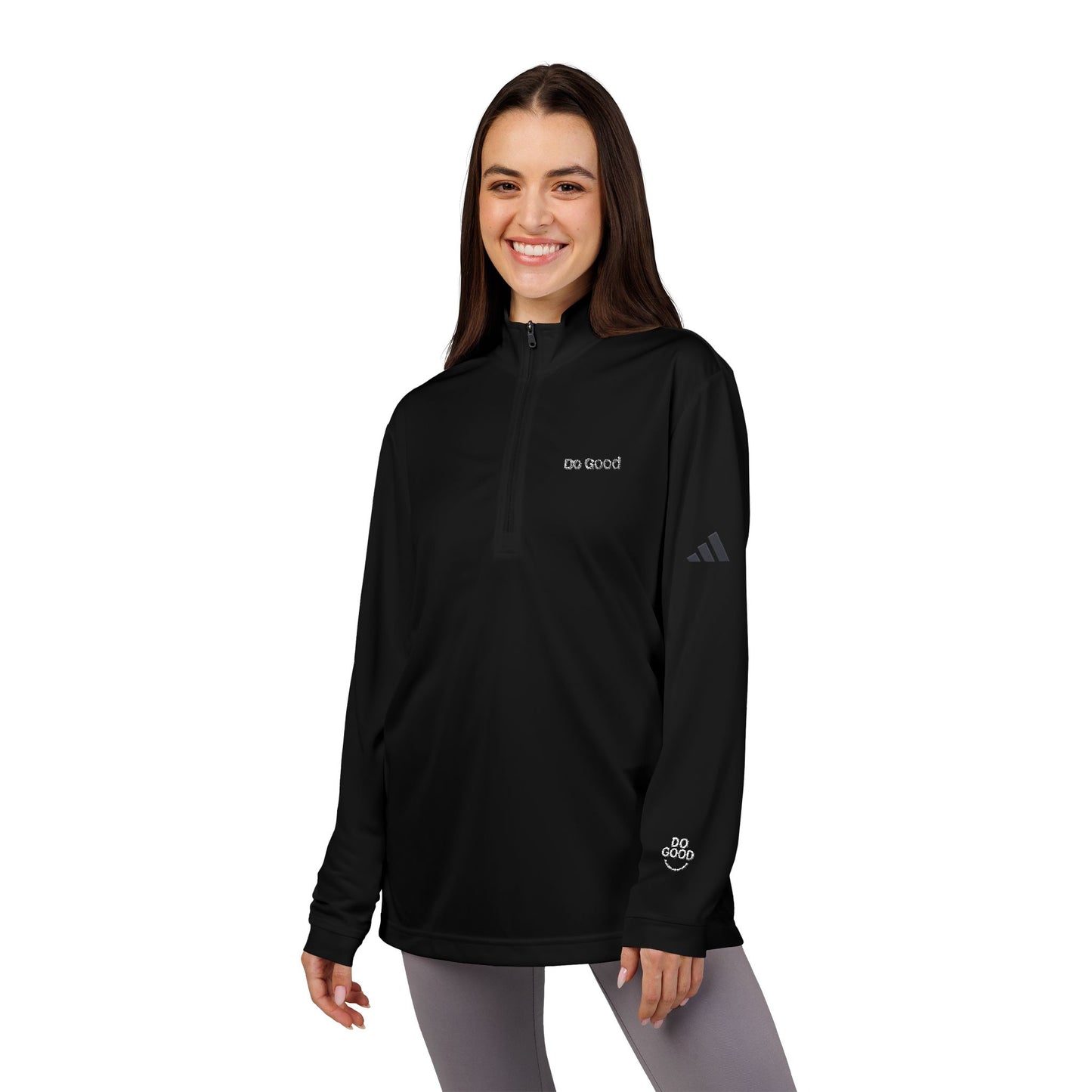 The Do Good Adidas® Quarter-Zip Do Good Pullover - Wear the Message to Inspire Kindness, One Small Act at a Time!
