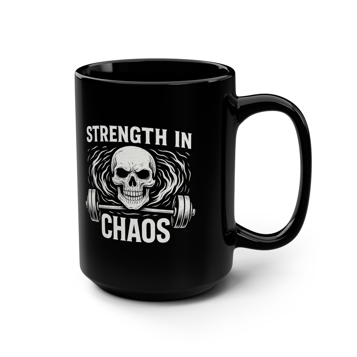 Strength in Chaos, Hyperfocus Mug - Motivational for Gym Lovers, Gift for Fitness Enthusiasts, ADHD, Unique Workout Mug, 15oz