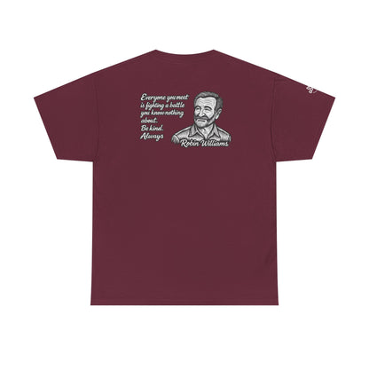 Do Good, Robin Williams Quote Tee - Unisex Heavy Cotton T-Shirt, Motivational Shirt, Kindness Gift, Positive Vibes Clothing, Casual Wear