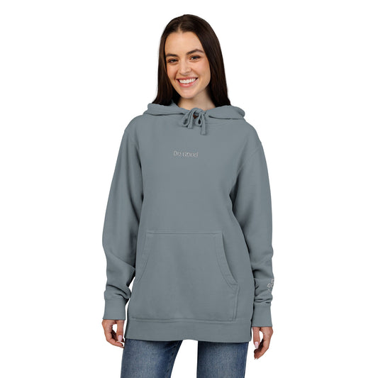 The Do Good =) Unisex Pigment-Dyed Hoodie with Embroidery - Wear the Message to Inspire Kindness, One Small Act at a Time!