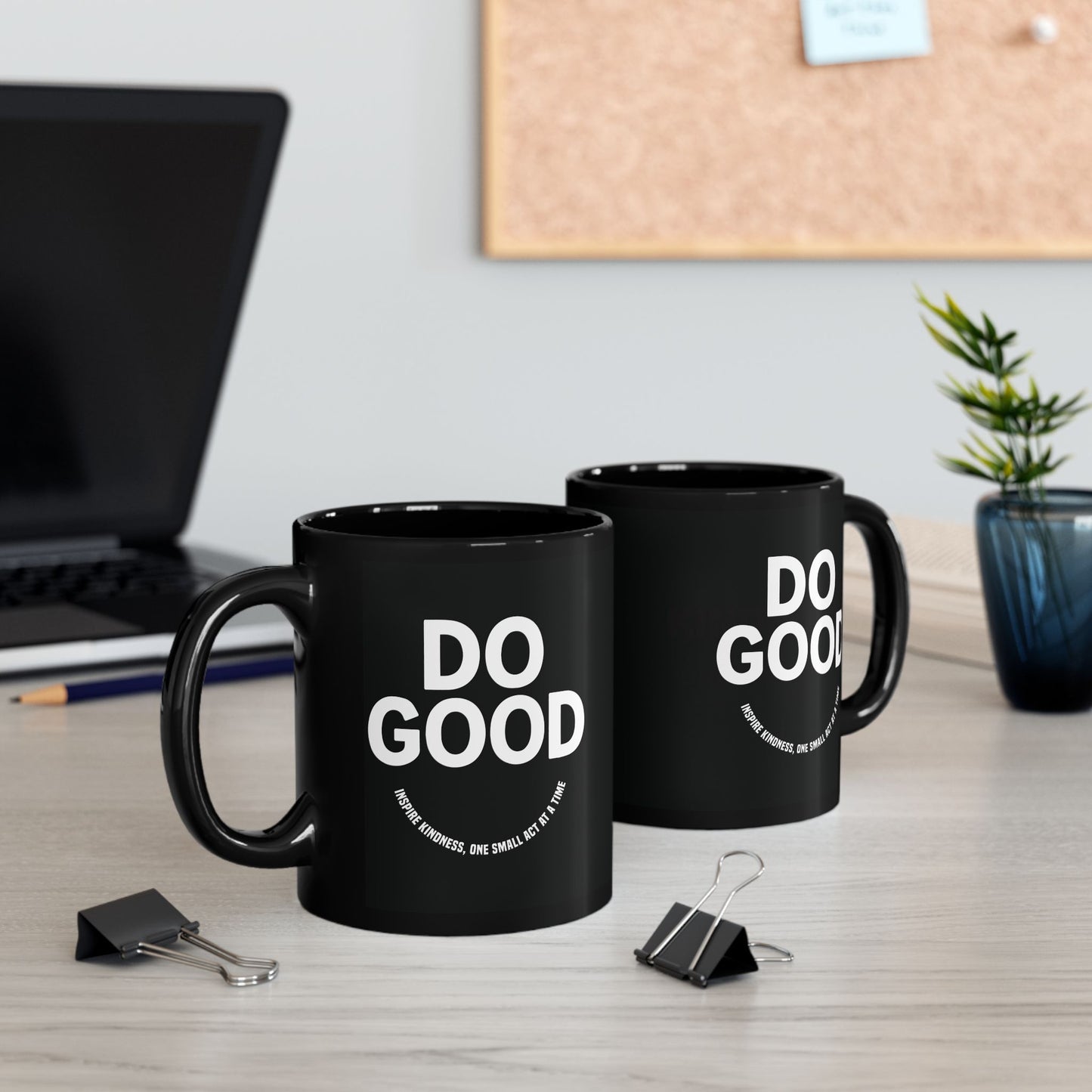 Do Good =)  Mug - Motivational Black Coffee Cup