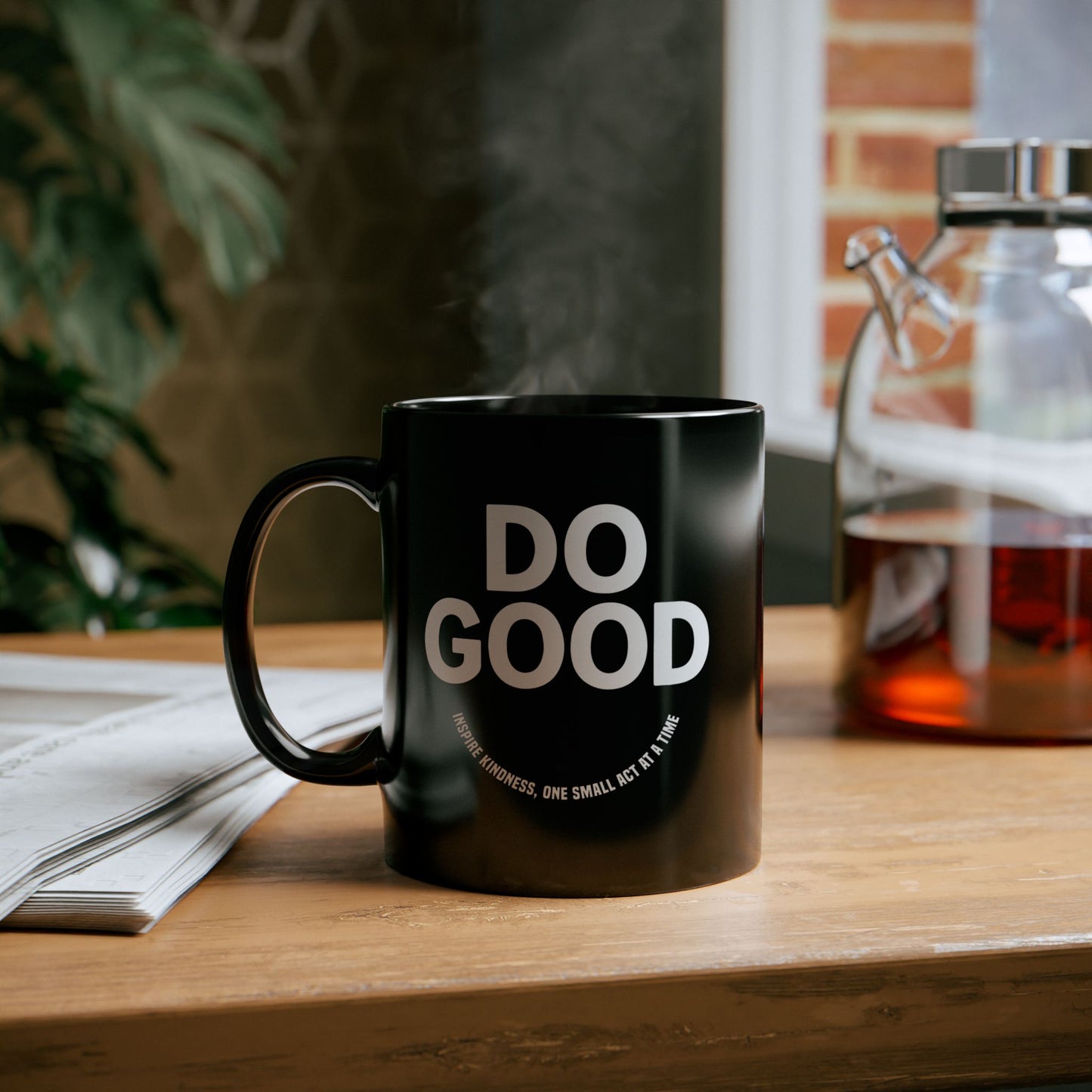 Do Good =)  Mug - Motivational Black Coffee Cup